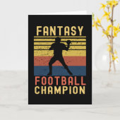 Funny Fantasy Football Champion Entwurf Karte (Gelbe Blume)