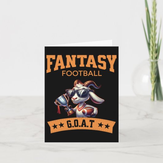 Funny Fantasy Football Champion Goat Karte (Vorderseite)