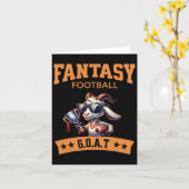 Funny Fantasy Football Champion Goat Karte (Gelbe Blume)