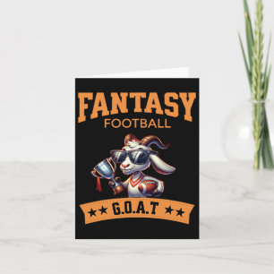 Funny Fantasy Football Champion Goat Karte