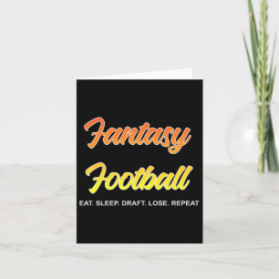 Funny Fantasy Football Draft & Lose T-Shirt Pr Karte
