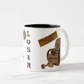 Funny Fantasy Football Loser Geschenke, Fußball Zweifarbige Tasse (VorderseiteRechts)