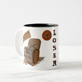 Funny Fantasy Football Loser Geschenke, Fußball Zweifarbige Tasse (Vorderseite Links)