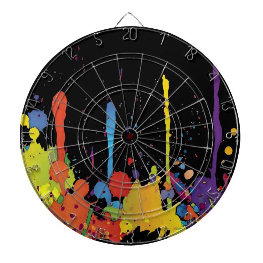 FUNNY FARBE SPLASH II + Ihr Backgr. Ideen Dartscheibe (vorne)