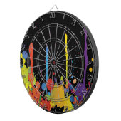 FUNNY FARBE SPLASH II + Ihr Backgr. Ideen Dartscheibe (Vorderseite rechts)