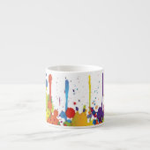 FUNNY FARBE SPLASH II + Ihr Backgr. Ideen Espressotasse (Vorderseite)