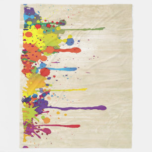 FUNNY FARBE SPLASH II + Ihr Backgr. Ideen Fleecedecke