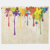 FUNNY FARBE SPLASH II + Ihr Backgr. Ideen Fleecedecke (Vorderseite (Horizontal))