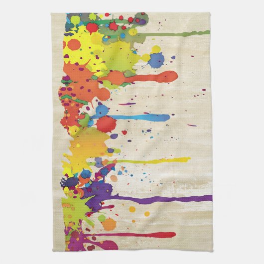 FUNNY FARBE SPLASH II + Ihr Backgr. Ideen Geschirrtuch (Vertikal)