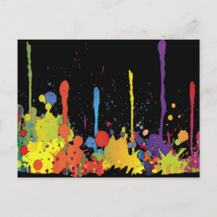 FUNNY FARBE SPLASH II + Ihr Backgr. Ideen Postkarte