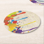 FUNNY FARBE SPLASH II   Ihr Backgr. Ideen Runder Pappuntersetzer<br><div class="desc">Abstraktes Muster von EDDA Fröhlich / EDDArt | Stilvolles und elegantes Design mit einem bunten und trendigen Splash-Muster und kann mit Ihrem Monogramm, Initial, Name oder beliebigem Text Ihrer Wahl personalisiert werden, um ein lustiges und perfektes Geschenk zu machen! | Sie vermissen andere Farben oder Produkte dieses Designs? Kontaktieren Sie...</div>