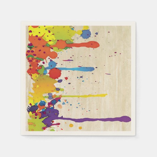 FUNNY FARBE SPLASH II + Ihr Backgr. Ideen Serviette (Vorderseite)