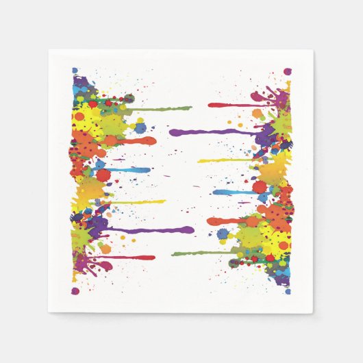 FUNNY FARBE SPLASH II + Ihr Backgr. Ideen Serviette (Vorderseite)