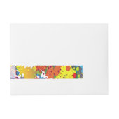 FUNNY FARBE SPLASH II + Ihr Backgr. & Text Rundum-Adressaufkleber (Vorderseite)