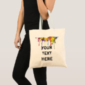 FUNNY FARBE SPLASH II + Ihr Backgr. & Text Tragetasche (Vorderseite (Produkt))