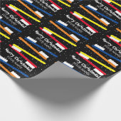 Funny farbene Zahnbürsten Muster Weihnachten Geschenkpapier (Ecke)