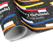Funny farbene Zahnbürsten Muster Weihnachten Geschenkpapier (Rolleneckpunkt)