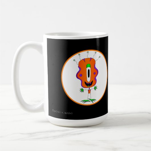 Funny, farbenfroh, Cartoon Monster, Halloween Kaffeetasse (Links)