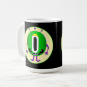 Funny, farbenfroh, Cartoon Monster, Halloween Kaffeetasse (Vorderseite Links)