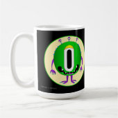 Funny, farbenfroh, Cartoon Monster, Halloween Kaffeetasse (Links)