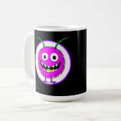 Funny, farbenfroh, Cartoon Monster, Halloween Kaffeetasse (Vorderseite Links)