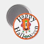 Funny, farbenfroh, Cartoon Monster, Halloween Magnet (Vorderseite/Rückseite)