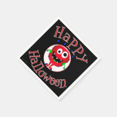 Funny, farbenfroh, Cartoon Monster, Halloween Serviette (Ecke)