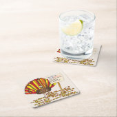 Funny, farbenfroh, Cartoon Türkei Rechteckiger Pappuntersetzer (Vor Ort)