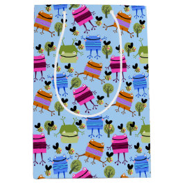 Funny farbenfrohe Frösche und Hummeln Mittlere Geschenktüte