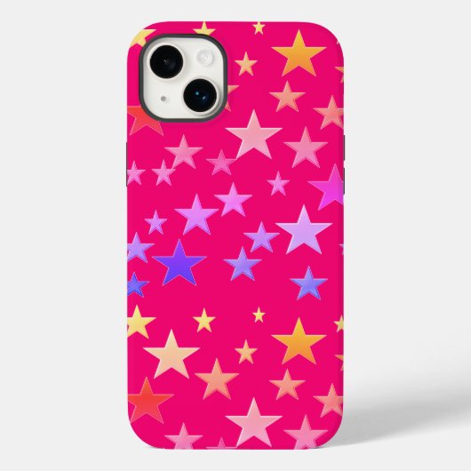 Funny, farbenfrohe Sterne Rosa Hüllen (Rückseite)