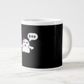 Funny farbenfroher Boo der Missbilligung Mädchen Jumbo-Tasse (Vorderseite Rechts)