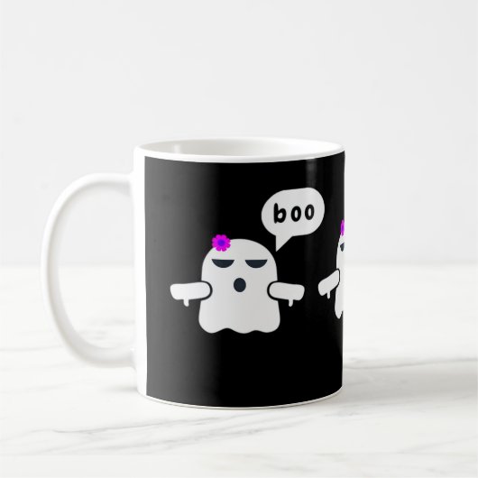 Funny farbenfroher Boo der Missbilligung Mädchen Kaffeetasse (Links)