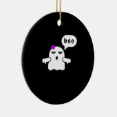 Funny farbenfroher Boo der Missbilligung Mädchen Keramik Ornament (Rechts)