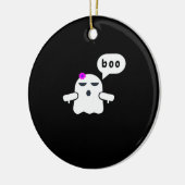 Funny farbenfroher Boo der Missbilligung Mädchen Keramik Ornament (Links)