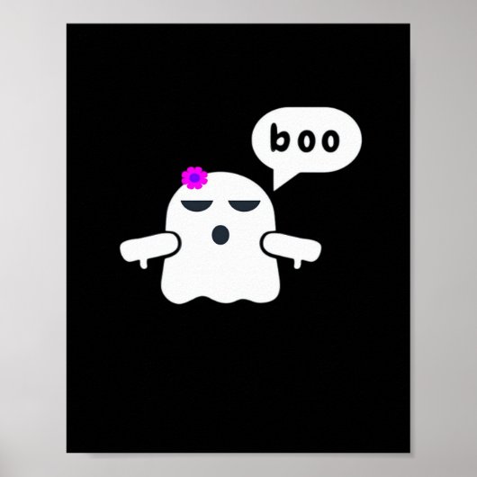 Funny farbenfroher Boo der Missbilligung Mädchen Poster (Vorne)