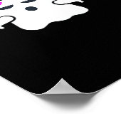 Funny farbenfroher Boo der Missbilligung Mädchen Poster (Ecke)