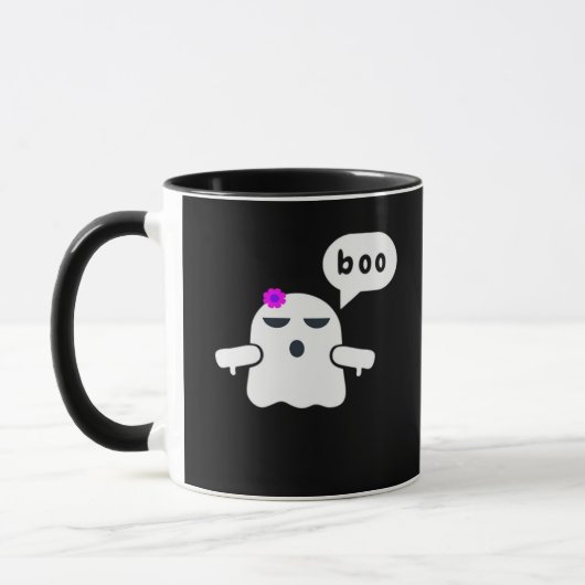 Funny farbenfroher Boo der Missbilligung Mädchen Tasse (Links)