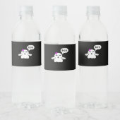 Funny farbenfroher Boo der Missbilligung Mädchen Wasserflaschenetikett (Flaschen)