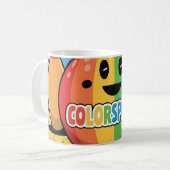 Funny farbenfroher Bowling, hören Sie das Zehn-But Kaffeetasse (Vorderseite Links)