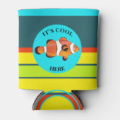 Funny farbenfroher Niedlicher Fisch kann kühlen Dosenkühler (Vorderseite)