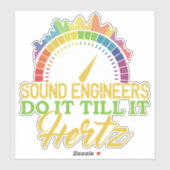 Funny farbenfroher Puzzle Sound Engineer Hertz Aufkleber (Blatt)