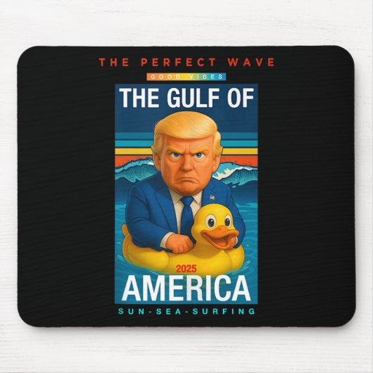 Funny farbenfroher Trump im Golf von Amerika bea Mousepad (Vorne)