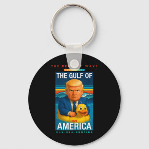 Funny farbenfroher Trump im Golf von Amerika bea Schlüsselanhänger