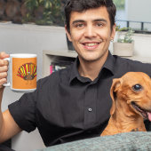 Funny, farbiger Cartoon Erntedank Türkei Kaffeetasse