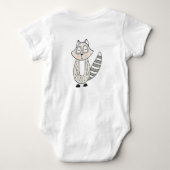 Funny farbiger Text "Ich lebe mit meinen Eltern" K Baby Strampler (Rückseite)