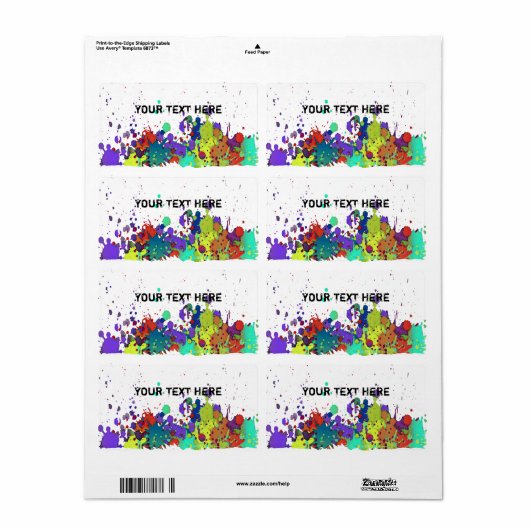 FUNNY FARBSPLASH I + Ihr Backgr. & Text (Vorne)