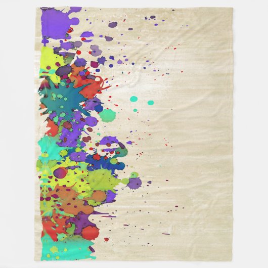 FUNNY FARBSPLASH I + Ihre Ideen Fleecedecke (Vorderseite)