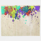 FUNNY FARBSPLASH I + Ihre Ideen Fleecedecke (Vorderseite (Horizontal))