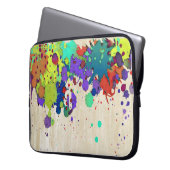 FUNNY FARBSPLASH I + Ihre Ideen Laptopschutzhülle (Vorderseite Links)