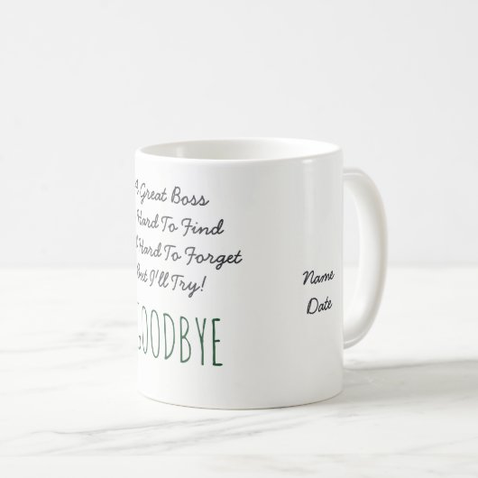 FUNNY Farewell BOSS Tasse - MOPS schwer zu vergess (VorderseiteRechts)